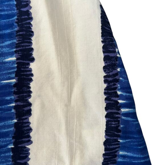 Dorothee Schumacher Women’s Vintage High Waist Blue White Striped Printed Skirt - Picture 8 of 9